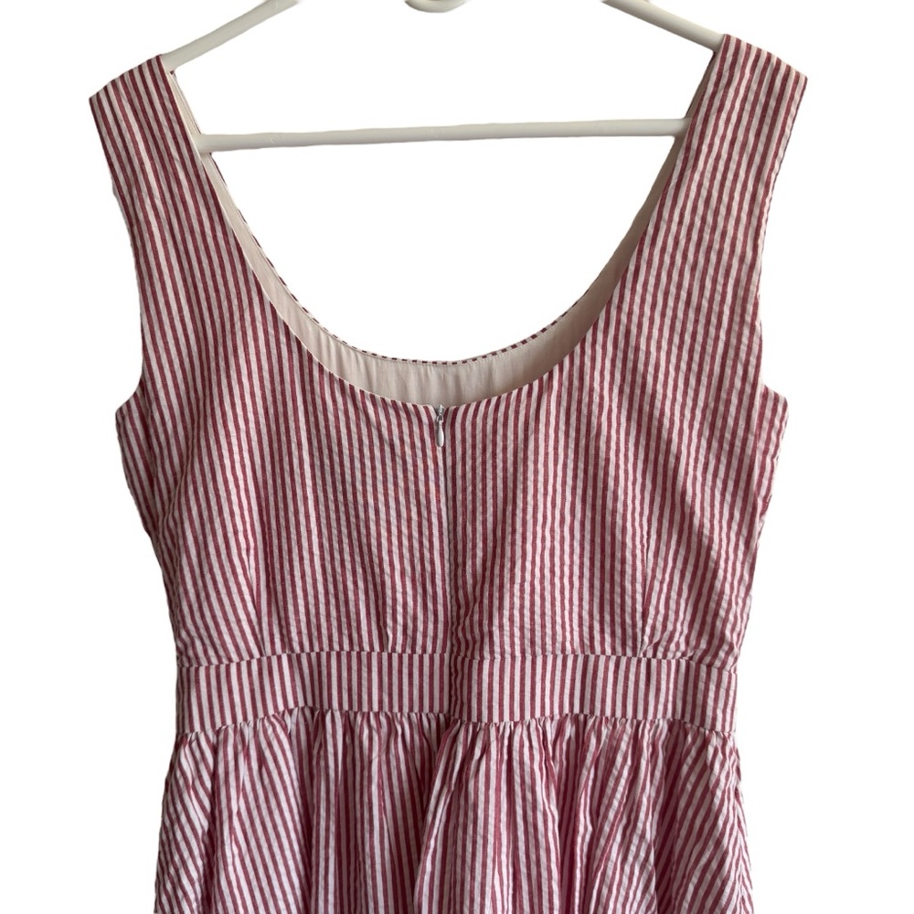 Kiel James Patrick Striped Seersucker Mini Dress, Size 6 - Picture 7 of 11